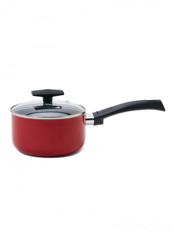 14-Piece Cookware Set Red/Black