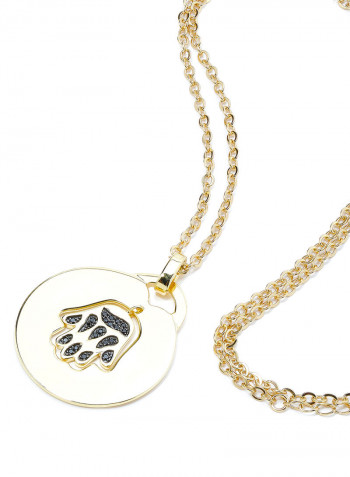 18 Karat Gold Plated Hamsa Pendant Necklace