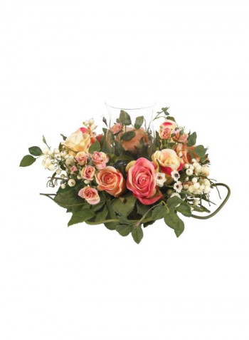 Artificial Rose Bouquet Candelabrum Multicolour