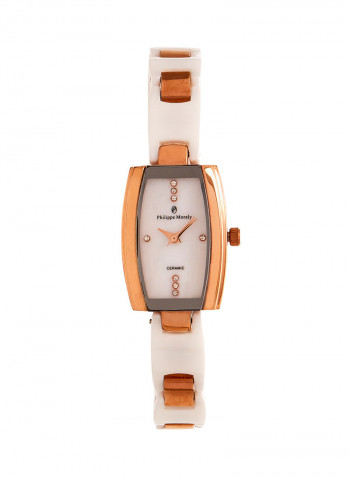 Women's Water Resistant Ceramic Analog Wrist Watch M1122RPWW