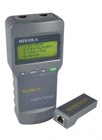 Network Cable Length Measurement Tool With Wiremap Grey