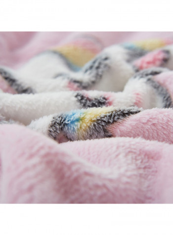 Unicorn Soft Cozy Throw Blanket Cotton Pink 200x230centimeter