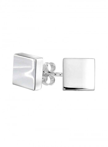 925 Sterling Silver Square Shaped Earrings