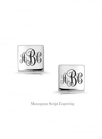 925 Sterling Silver Square Shaped Earrings