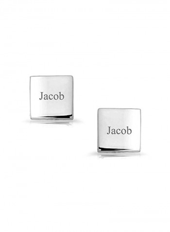 925 Sterling Silver Square Shaped Earrings