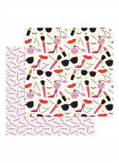 25-Piece Double Sided Cardstock Sheet White/Red/Black