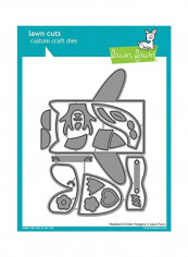 28-Piece Die Cut Craft Gift Box Kit Grey/White