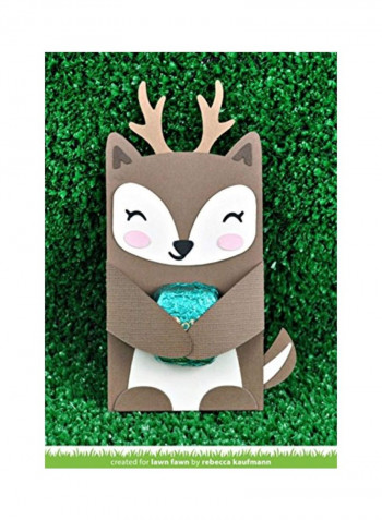 28-Piece Die Cut Craft Gift Box Kit Grey/White