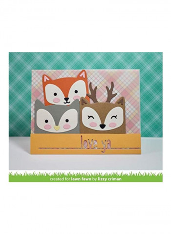 28-Piece Die Cut Craft Gift Box Kit Grey/White