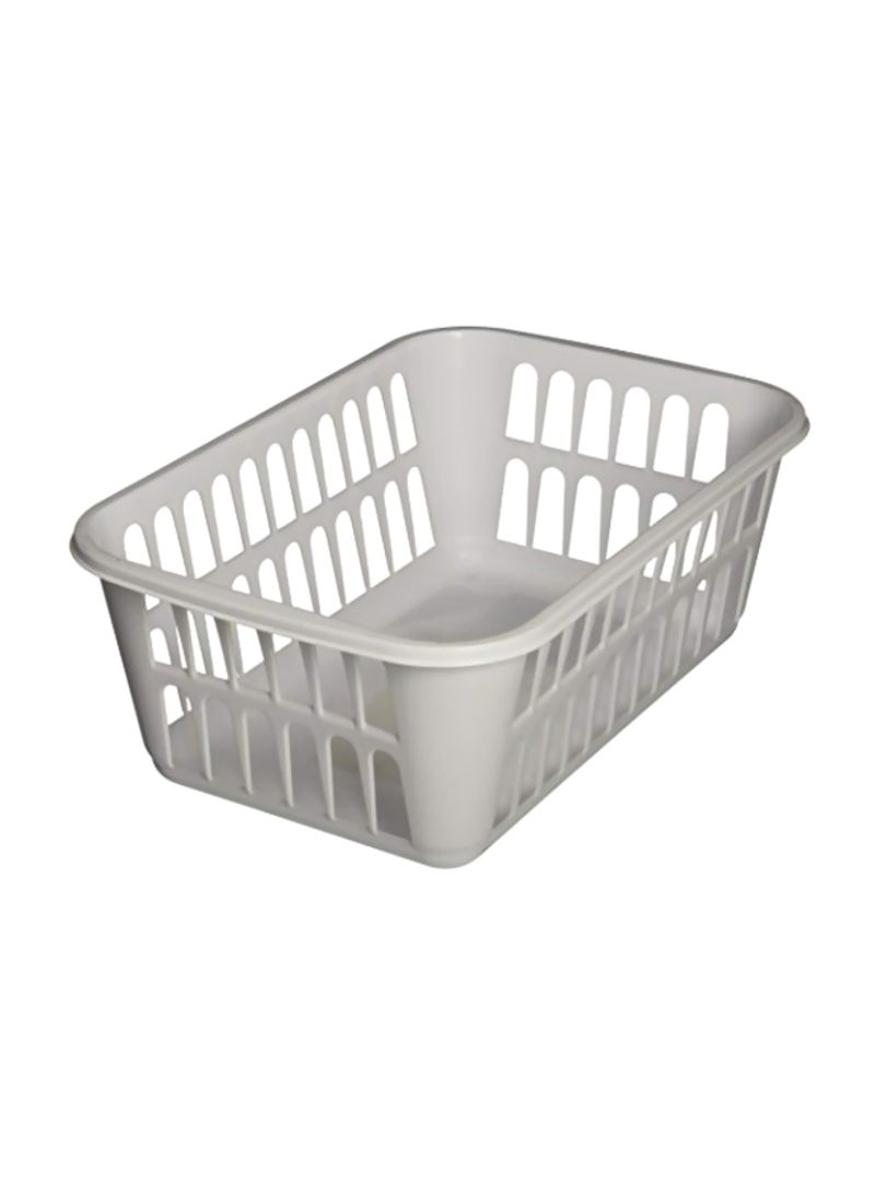 12-Piece Laundry Plastic Basket Set White 4.2x7.6x11.25inch