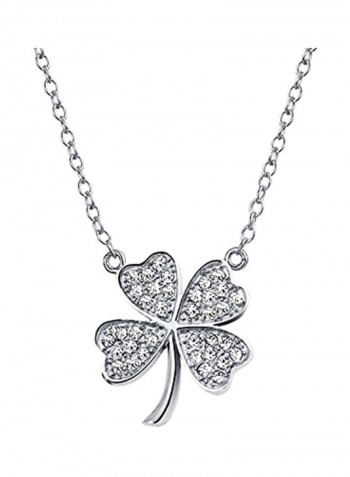 925 Sterling Silver Cubic Zirconia Studded Necklace