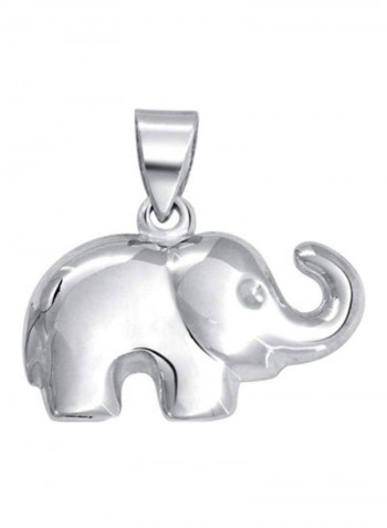 925 Sterling Silver Elephant Pendant Necklace