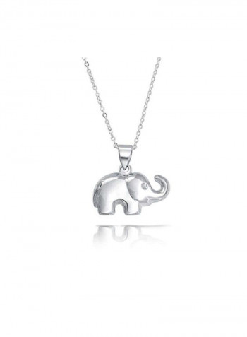 925 Sterling Silver Elephant Pendant Necklace