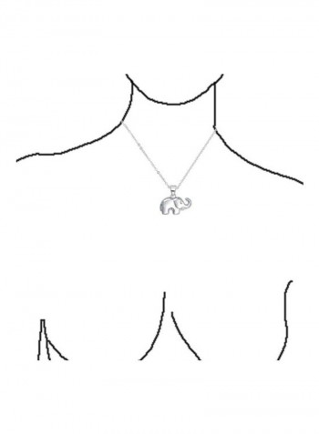 925 Sterling Silver Elephant Pendant Necklace