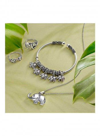 925 Sterling Silver Elephant Pendant Necklace