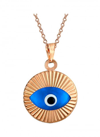 925 Sterling Silver Moving Evil Eye Pendant Necklace