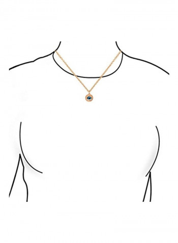 925 Sterling Silver Moving Evil Eye Pendant Necklace