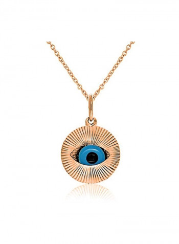 925 Sterling Silver Moving Evil Eye Pendant Necklace