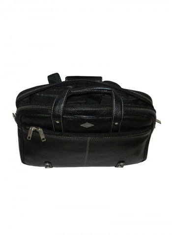 Genuine Leather Designer Office Bag For Travel Black