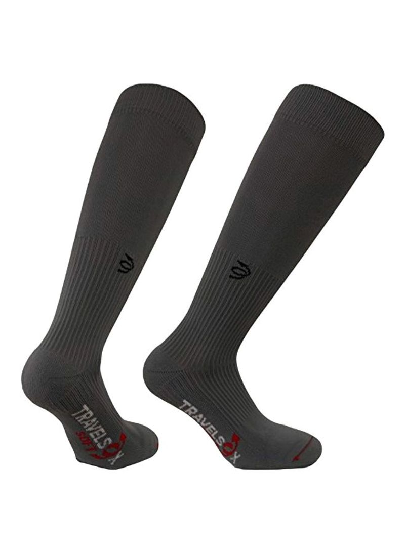 Pair Of Graduated Compression Performance Travel And Dress Socks