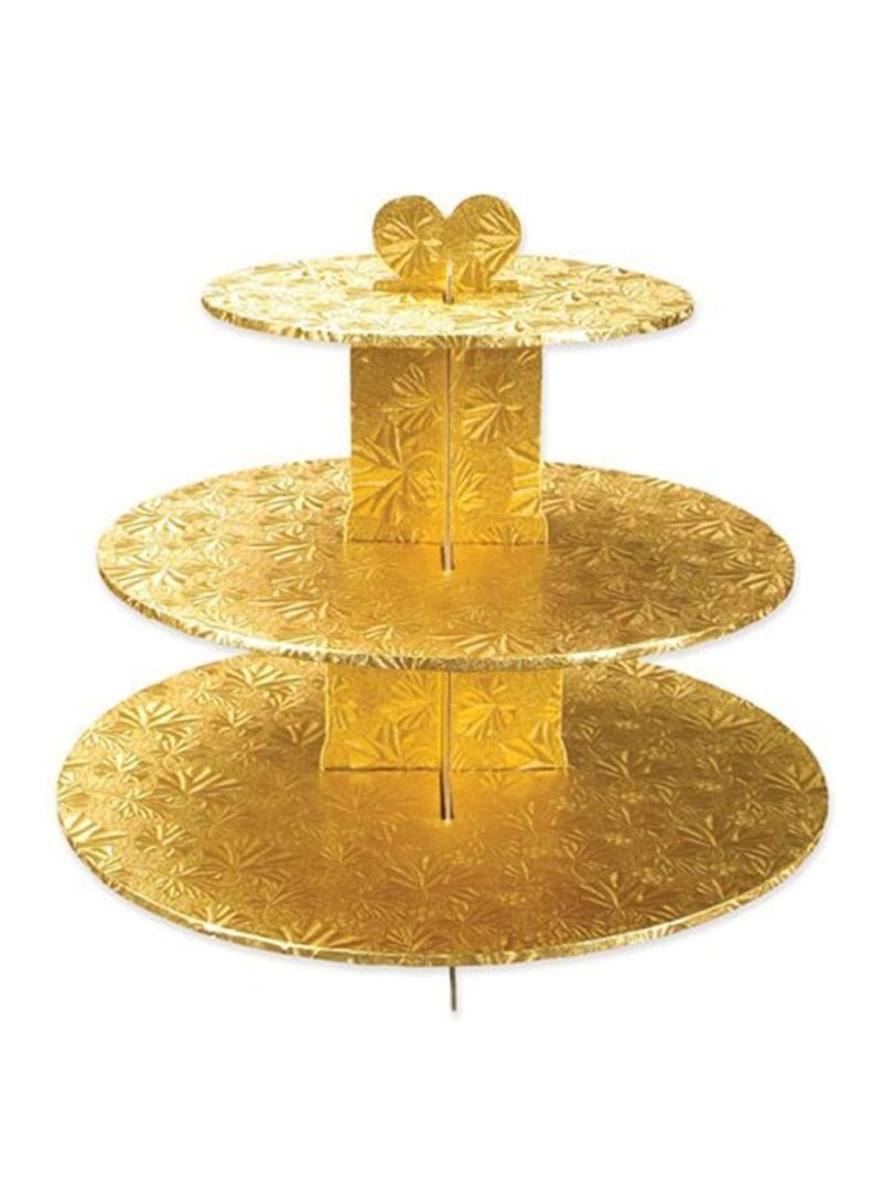 3-Tier Cupcake Stand Gold