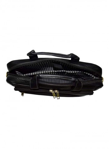 Leather Bag Fits 15.6 Inches Laptop Black
