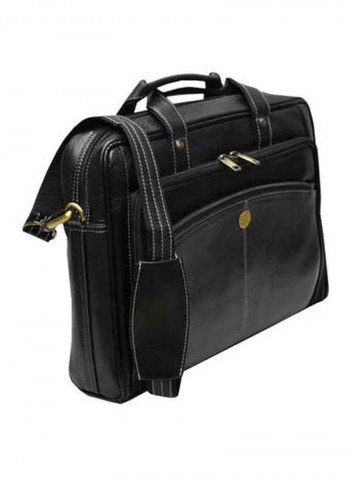 Leather Bag Fits 15.6 Inches Laptop Black