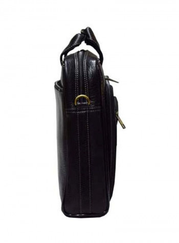 Leather Bag Fits 15.6 Inches Laptop Black