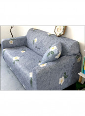 Modern Style Floral Pattern Full-Covered Sofa Slipcover Grey/Green/White 235-300centimeter reviews Modern Style Floral Pattern Full-Covered Sofa Slipcover Grey/Green/White 235-300centimeter
