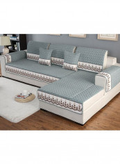 Simple Anti-Skidding Sofa Slipcover Grey/White/Brown
