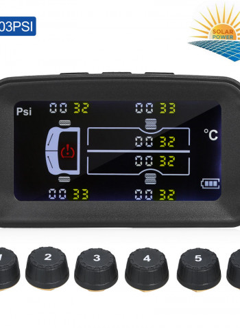 Tire Pressure Monitor For Tire Pressure Within 13kg Black 22.50 x 6.00 x 13.50cm