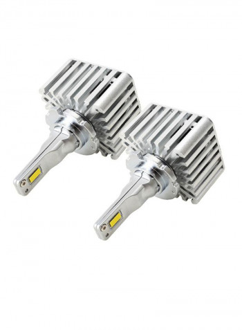 2-Piece LED Headlight Set With Adapter For D3S