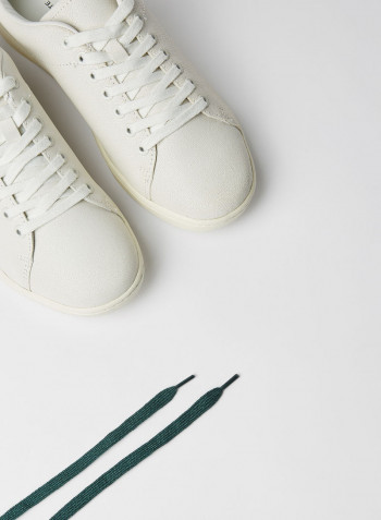 Stylish Lace-Up Sneakers White