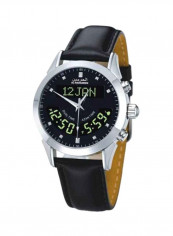 Men's Leather Analog/Digital Watch HA-6102BL