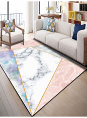 Modern Colors Patching Rectangle Anti-Slip Floor Mat Multicolour 80(W)x120(L)centimeter