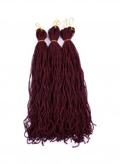 9-Bundle Twist Faux Lock Crochet Braiding Hair Extension Burgundy 20inch