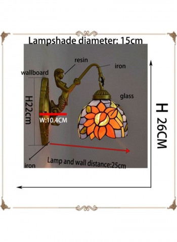 Creative Mediterranean Sun Flower Wall Lamp Multicolour 27x12x24centimeter