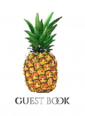 Pineapple Mosaic International Hospitality Blank Guest Book Hardcover English by Michael Huhn