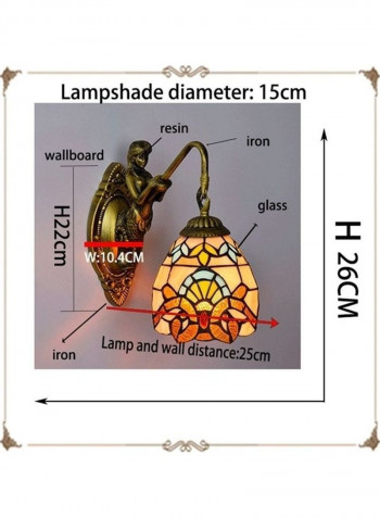 YWX Light Aisle Baroque Wall Lamp Multicolour 27*12*24centimeter