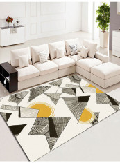 Abstract Mountain Pattern Soft Non-Slip Carpet Multicolour 80(W)x120(L)centimeter