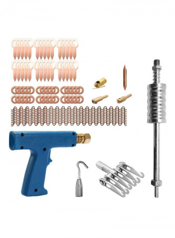 77-Piece Stud Welder Dent Repairing Kit Silver/Blue/Pink