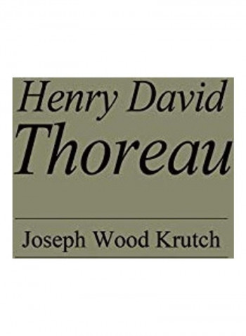 Henry David Thoreau Hardcover English by Joseph W. Krutch