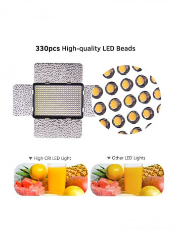 LED Photography Lighting Kit Black/Silver
