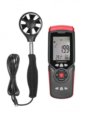 Handheld Digital Anemograph With Auxiliary Fan Red/Black/Silver 194 x 73milimeter