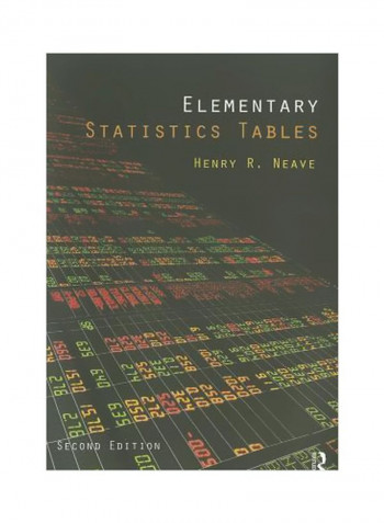 Elementary Statistics Tables Paperback 2
