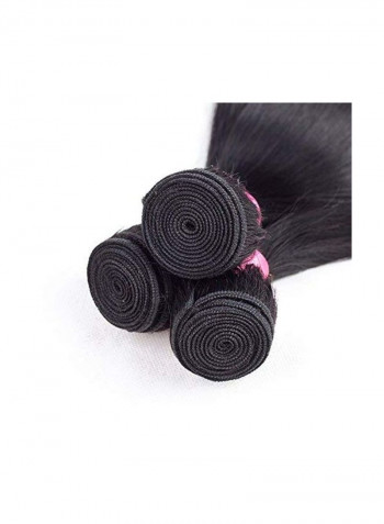 Unprocessed Brazilian Straight Hair Extension Black 20inch