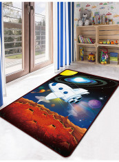 Children's Room Aerospace Anti-Skid Fashion Mat Multicolour 80(W)x120(L)centimeter