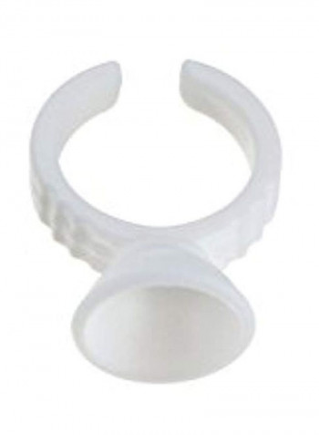 500-Piece Disposable Nail Art Tattoo Glue Holder أبيض