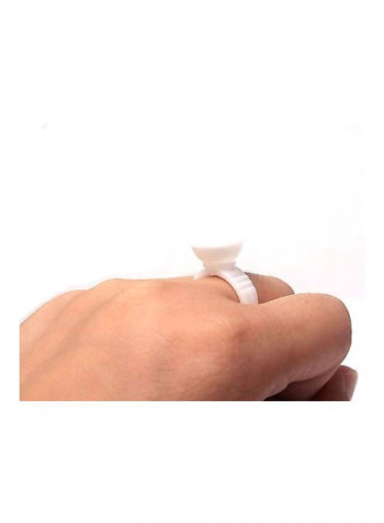 500-Piece Disposable Nail Art Tattoo Glue Holder أبيض