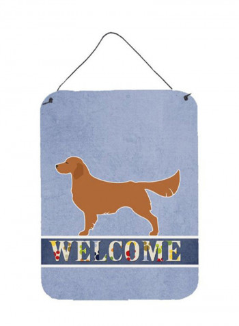 Golden Retriever Dog Printed Wall/Door Hanging Multicolour 16 x 12inch